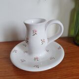 Ceramic candle holder flowers pattern