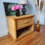 Rattan bedside table