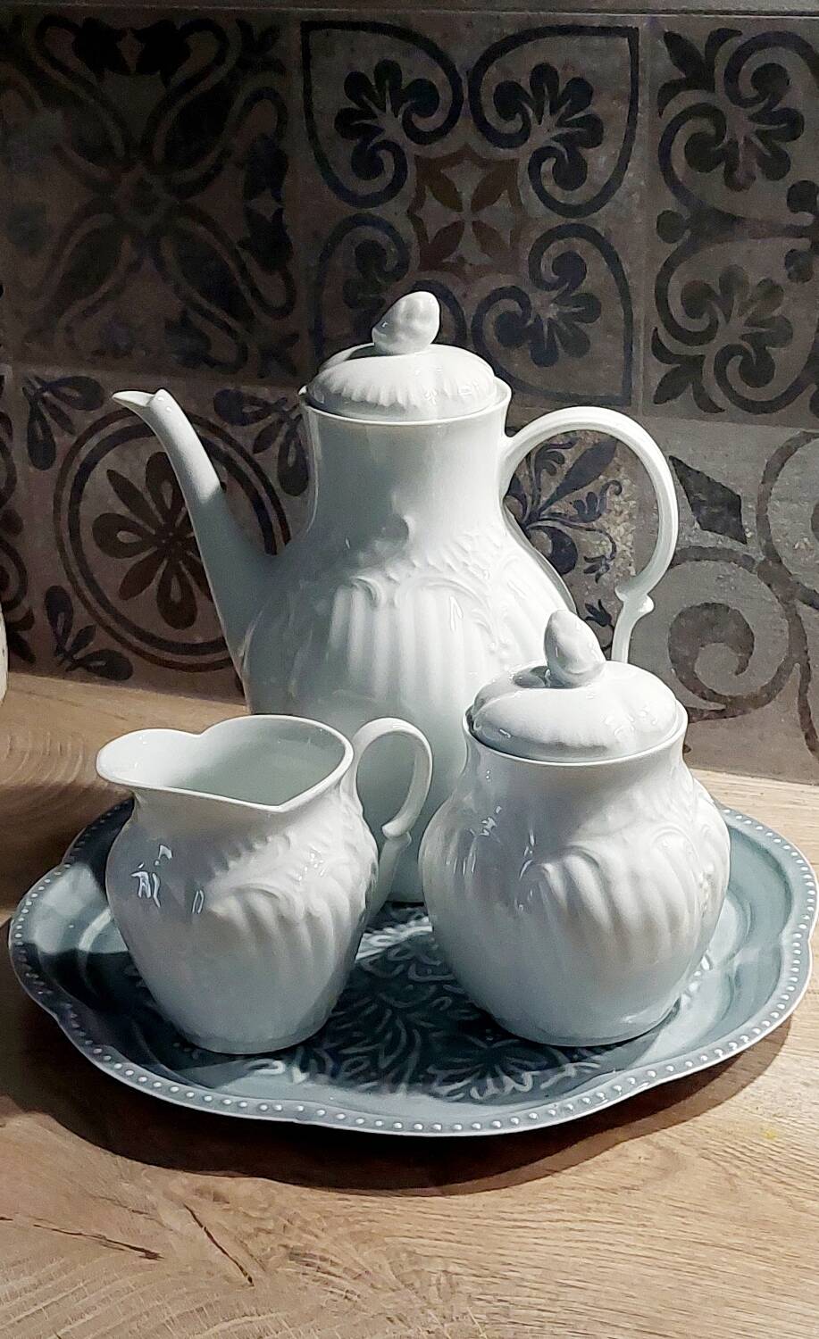 Chastagner Limoges Porcelain Coffee Service