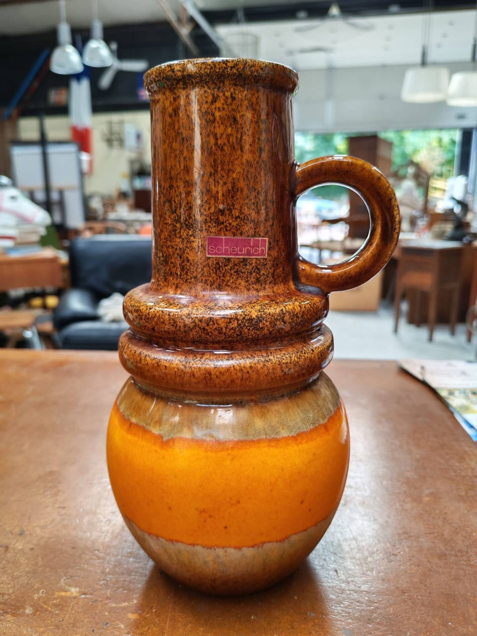 Vase pichet vintage Scheurich Keramik 428-26 en céramique West Germany