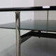 B&B Italia 'Diesis' Two-Tier Glass and Leather Coffee Table by Antonio Citterio