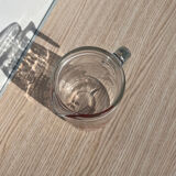 Vintage glass carafe fruit cherry patterns