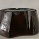 Vintage glazed terracotta ashtray