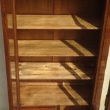 Small oak display case, old glass