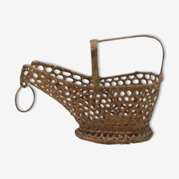1-handle wicker bottle holder