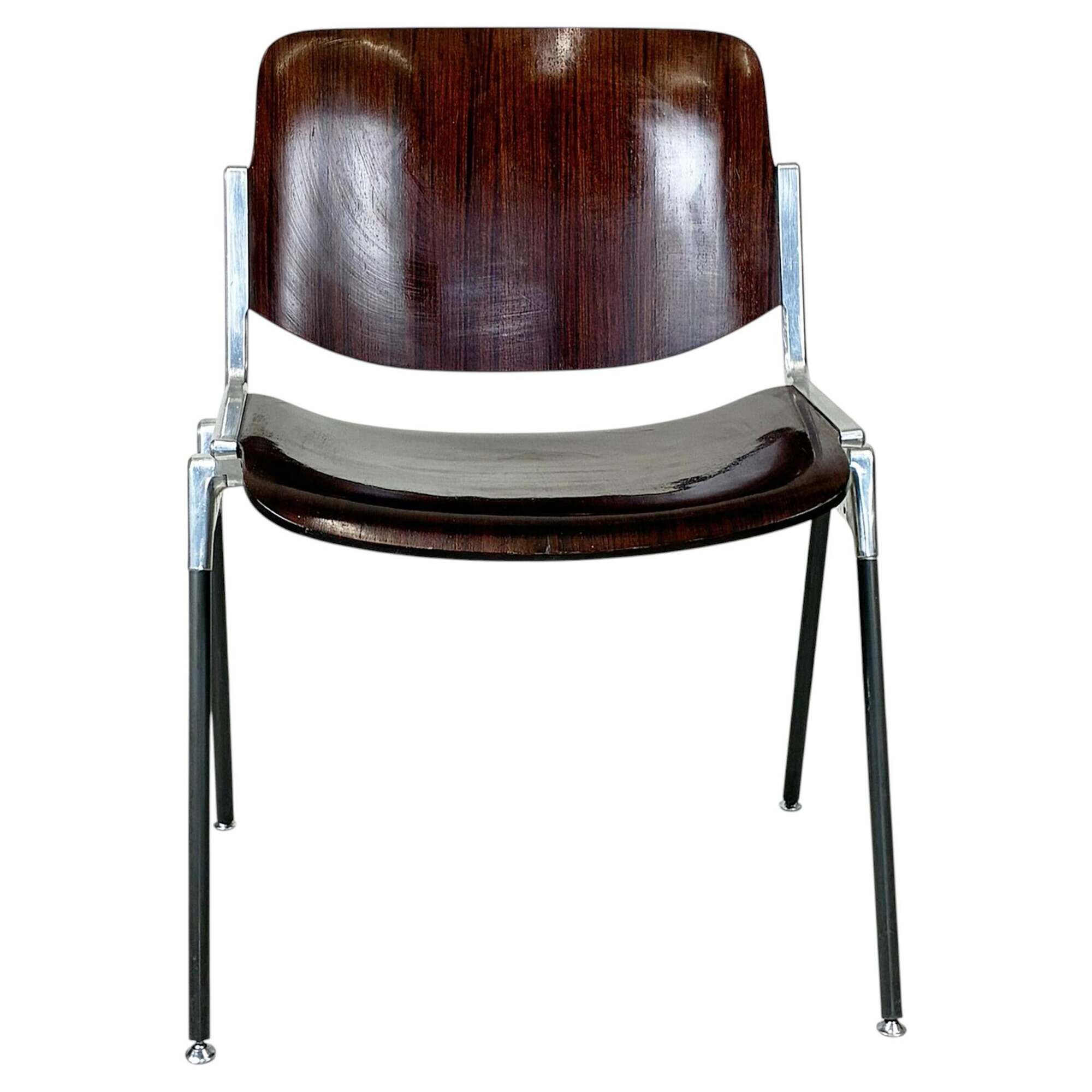 Brown Castelli DSC 106 Stacking Chair by Giancarlo Piretti, Italy