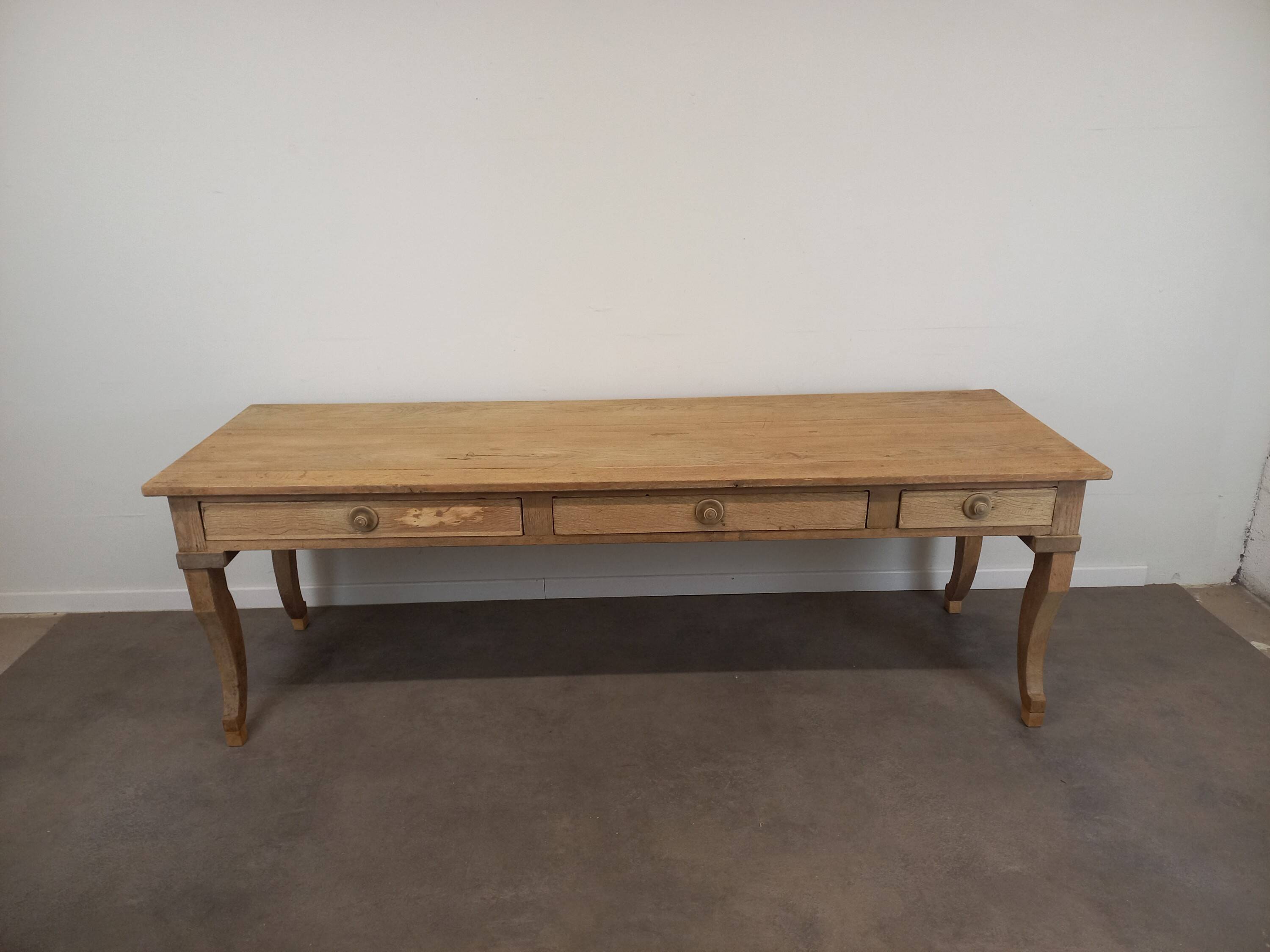 Oak farmhouse table