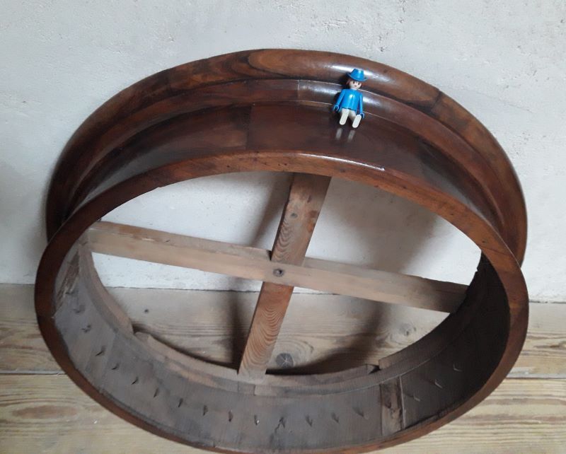 Bed sky, canopy in solid walnut XIX°