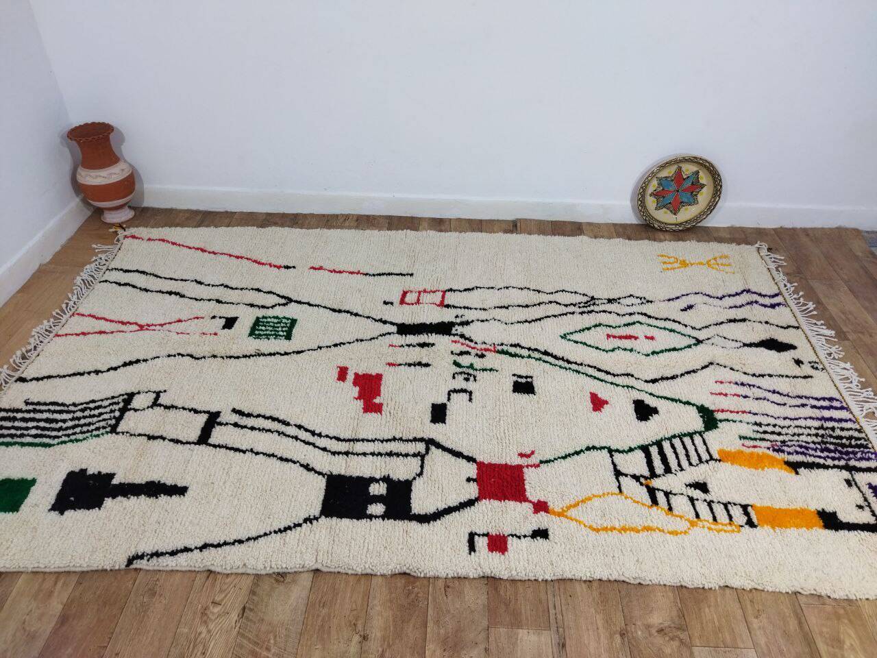 Handmade Moroccan Berber rug 315 X 190 CM