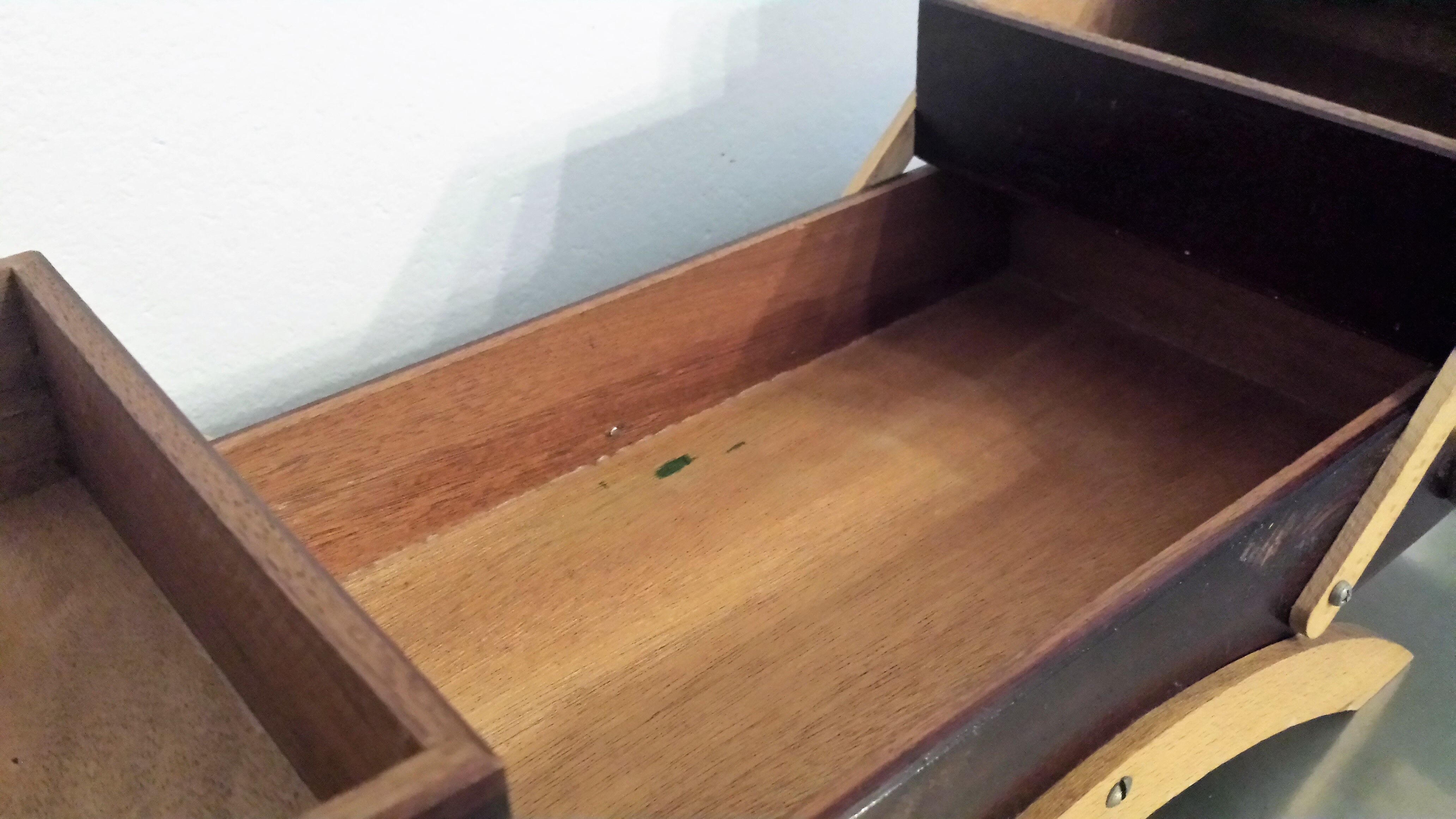 Sewing basket wooden of the 50/60