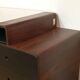 Space Age vintage desk from the 1970s in wood and black.