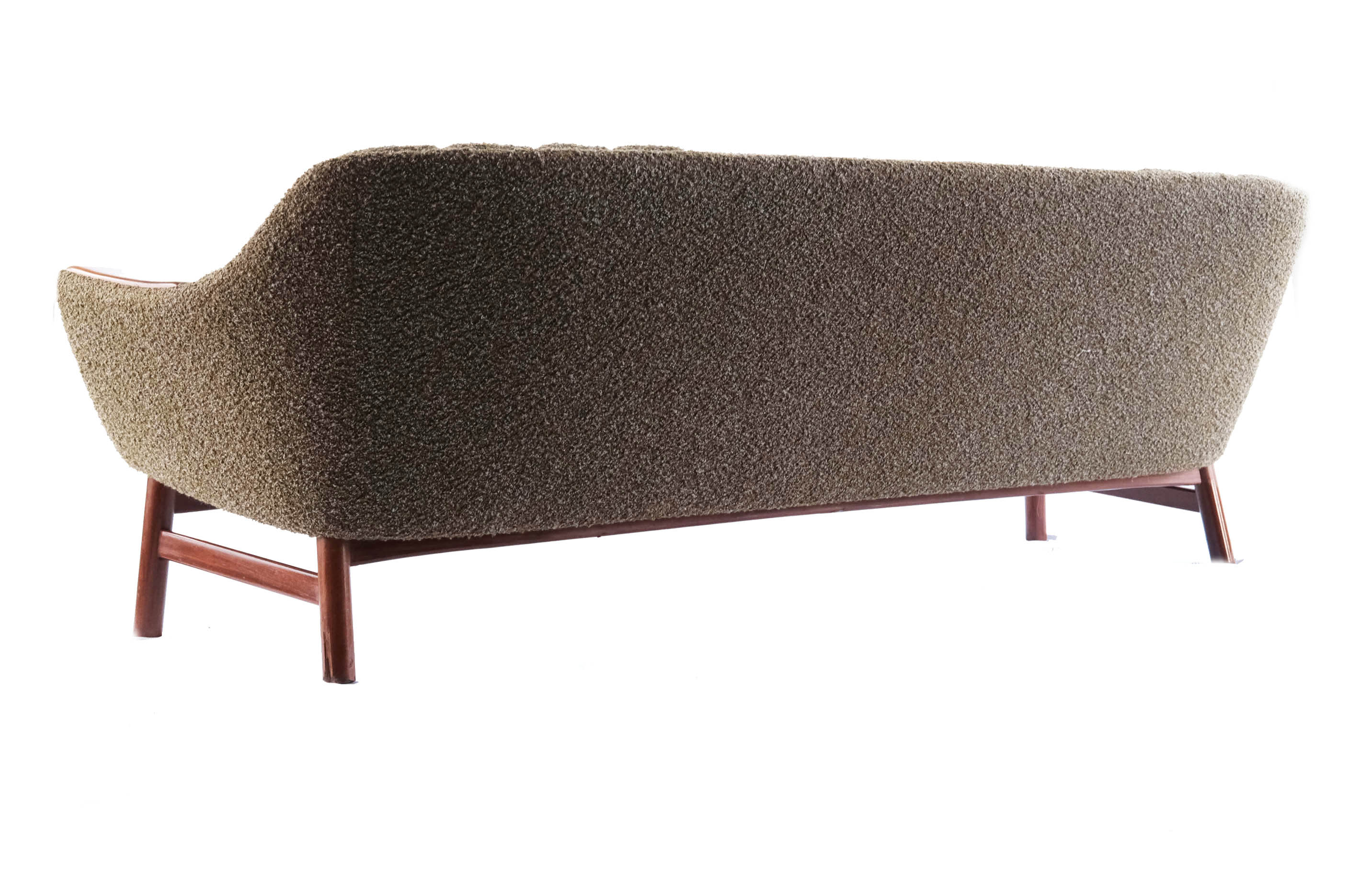Scandinavian vintage wool boucle sofa, Norway 1960's