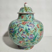 Potiche and vase chinese porcelain qing 19th family green celadon