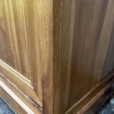 Low sideboard in solid walnut, late 19th century Louis Philippe.