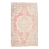 4x7 Pale Red & Cream Vintage Rug, 132x215Cm
