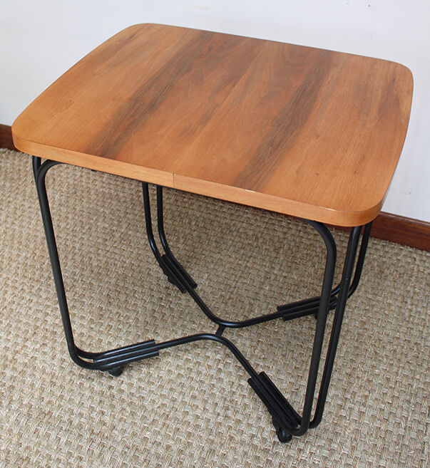 Wood and metal table