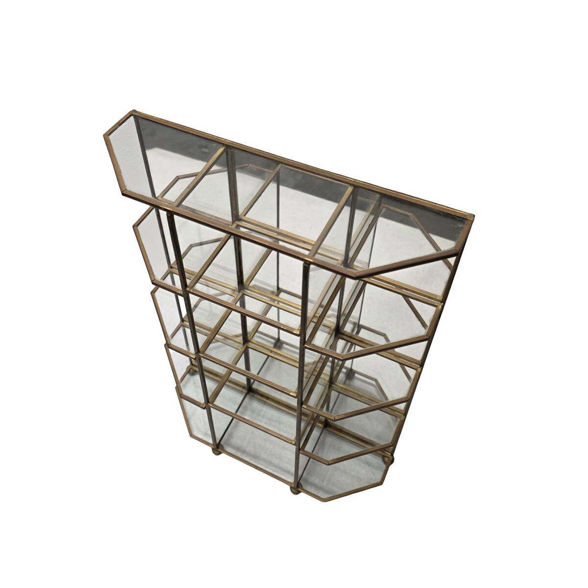 Hollywood Regency Brass Display Case, 1960/70s