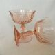 Set of 2 champagne glasses Luminarc Rosaline cocktail 70s