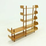 Large Birch Bookcase Shelving Unit by Willem Lutjens for Gouda Den Boer, 1953