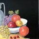 Painting oil on canvas colorful still life vintage