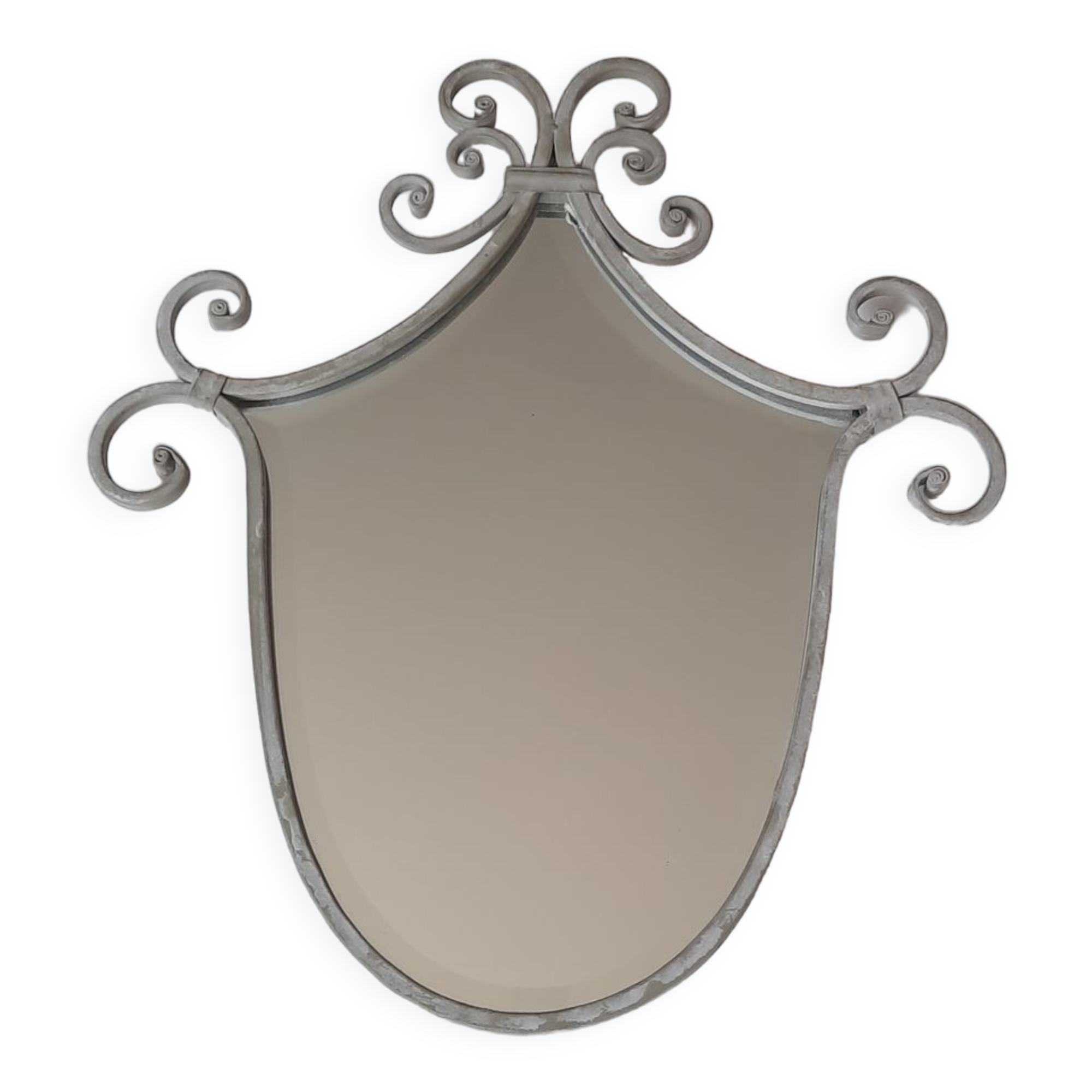 Gray metal mirror