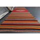 Vintage Turkish Oushak Handmade Wool Cotton Orange Runner Rug 84x262