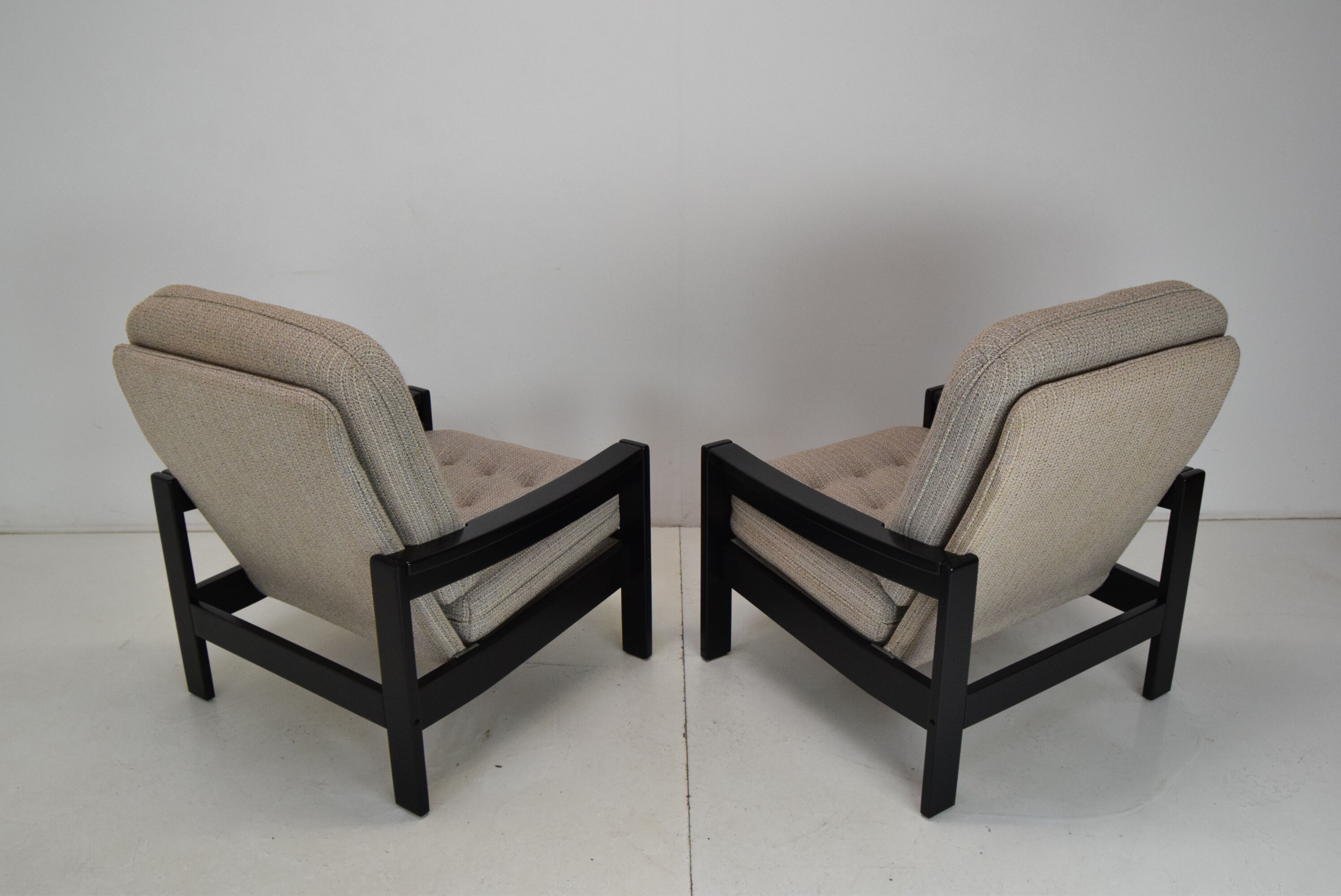 Pair of mid-century armchairs Leda Lux 1980's