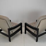 Pair of mid-century armchairs Leda Lux 1980's