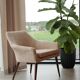 Pair of vintage orange polka dot armchairs from the 1960s