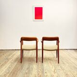 Armchairs, Niels O. Møller, J.L. Moller, Model 56, Set of 2,Denmark, 1950s