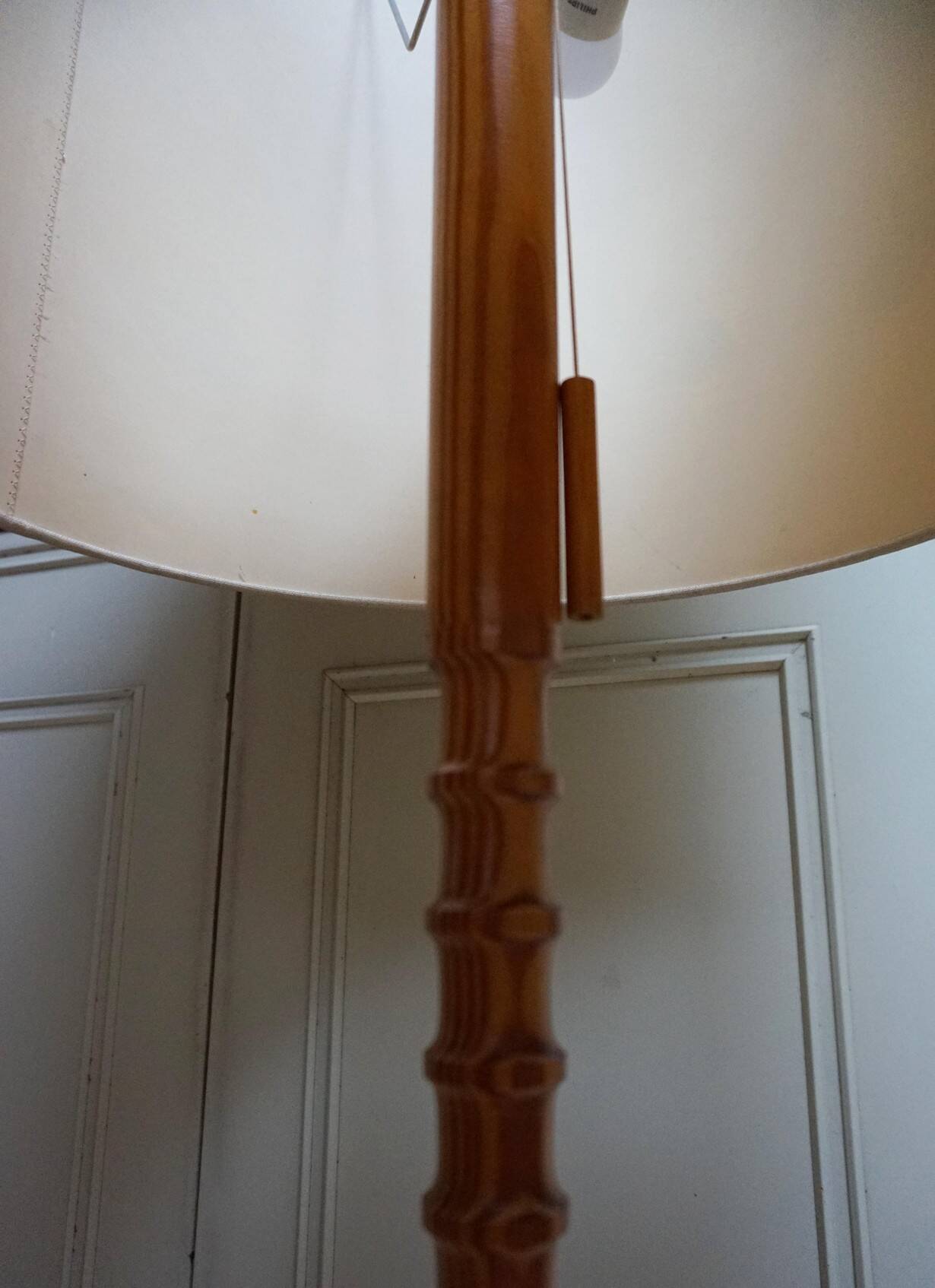 Mid-Century Scandinavian Pine Floor Lamp by Temde, 1960s
