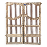 Sujasar - Porte indienne sculptée avec barreaux en fer n°6