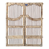 Sujasar - Indian carved door with iron bars no. 6