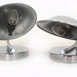 Bauhaus Style Chrome Bedside Table Lamps from Napako, Czechoslovakia, 1930s