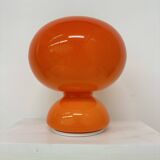 Space age orange glass table lamp , 1970s