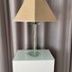 Vintage Hollywood Regency Acrylic Table Lamp with Original Woven Shade