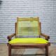 Wooden and scoubidou armchair