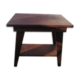 Table bout de canapé à 2 plateaux pieds compas