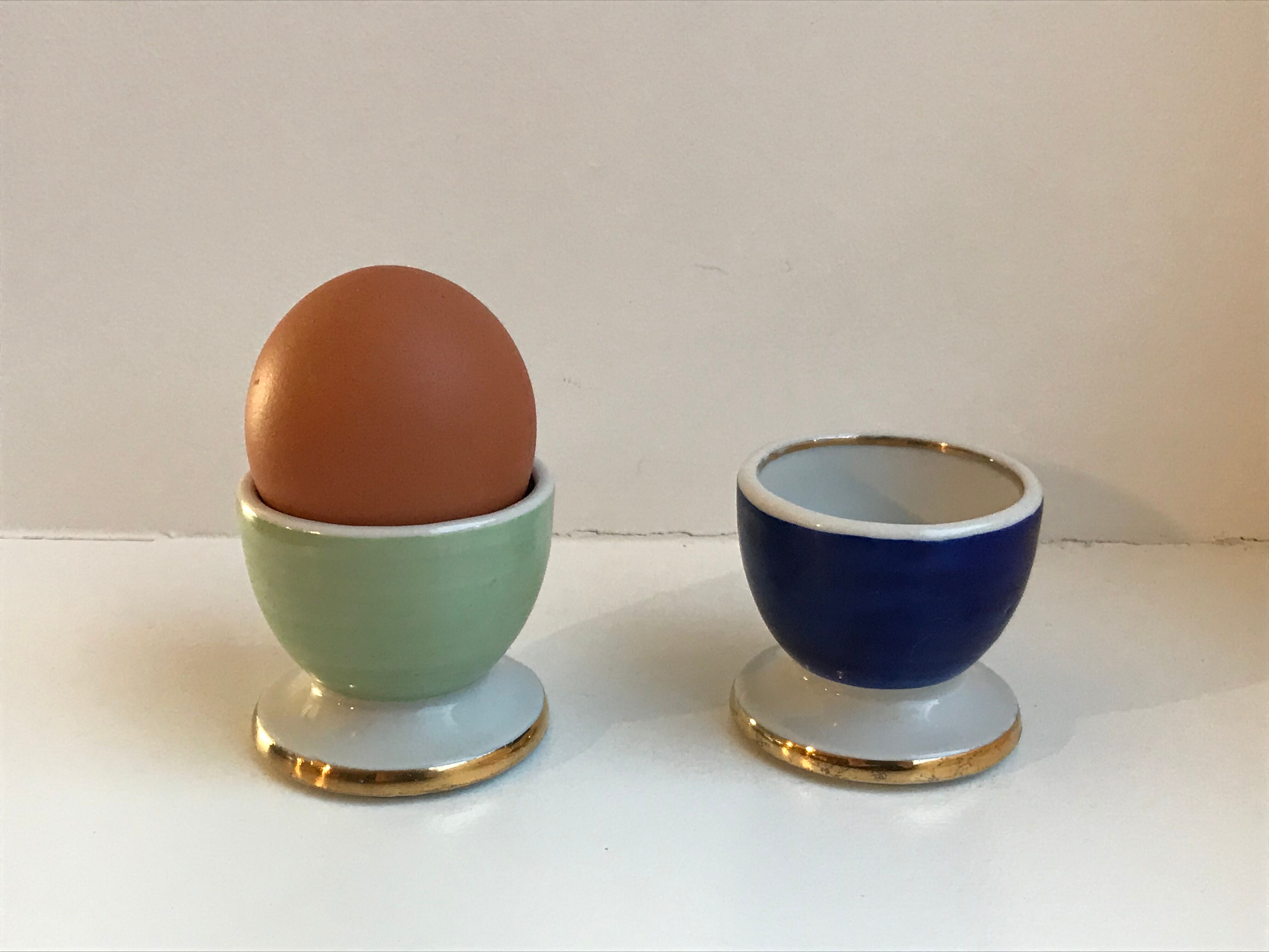 Duo de coquetiers colorés années 50