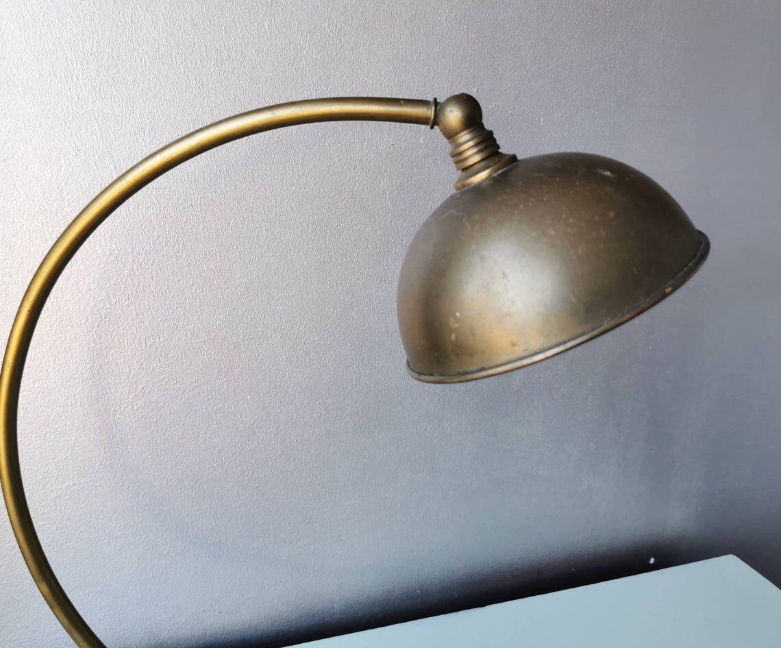 Brass desk lamp 70s