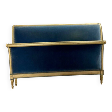 Directoire style bed in patinated beech, 20th century