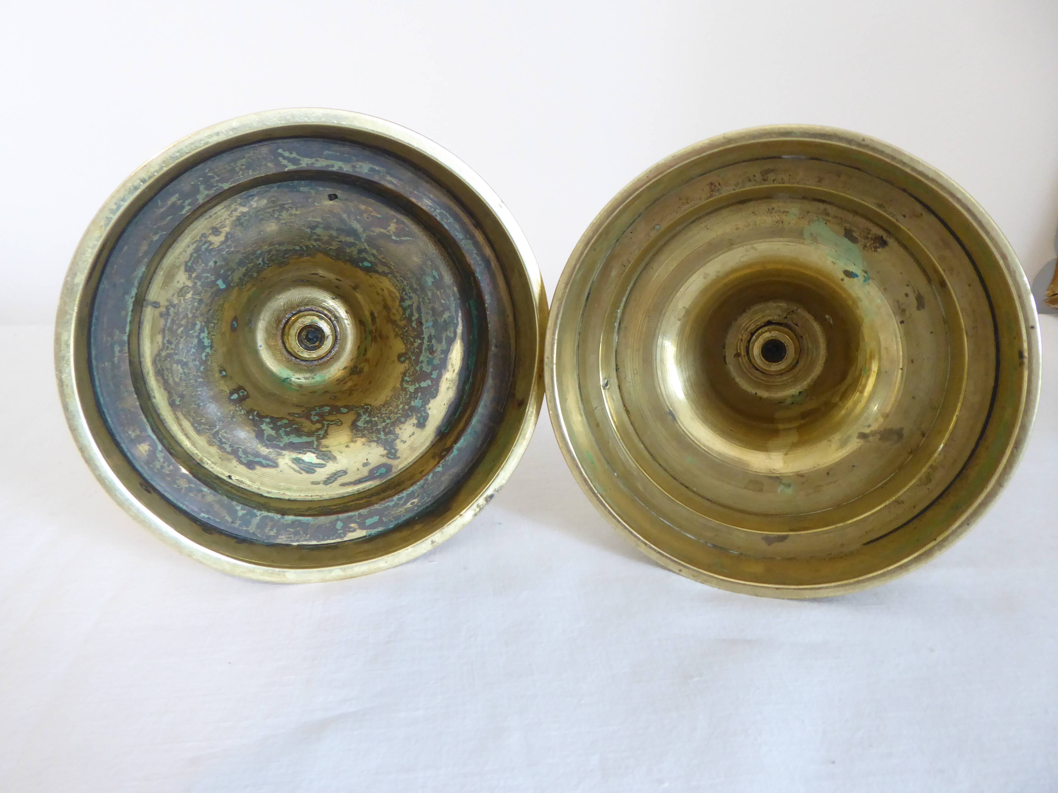 Pair of brass candlesticks