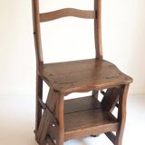 Old wooden chair stepladder