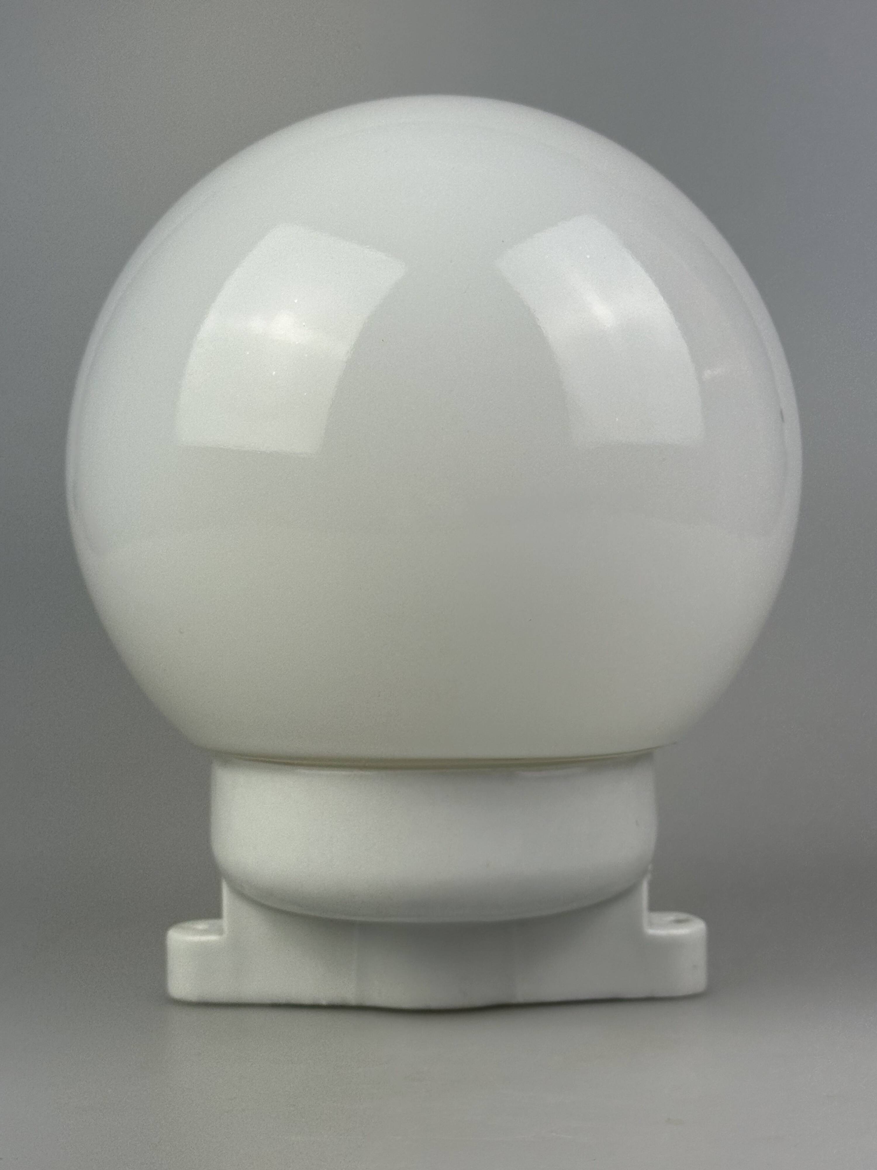 50s 60s wall lamp cellar lamp ceramic & glass Bauhaus design