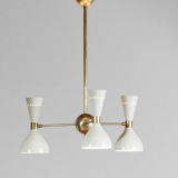 Italian Chandelier 3 Arms Ivory White