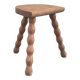 Turned wooden tripod stool