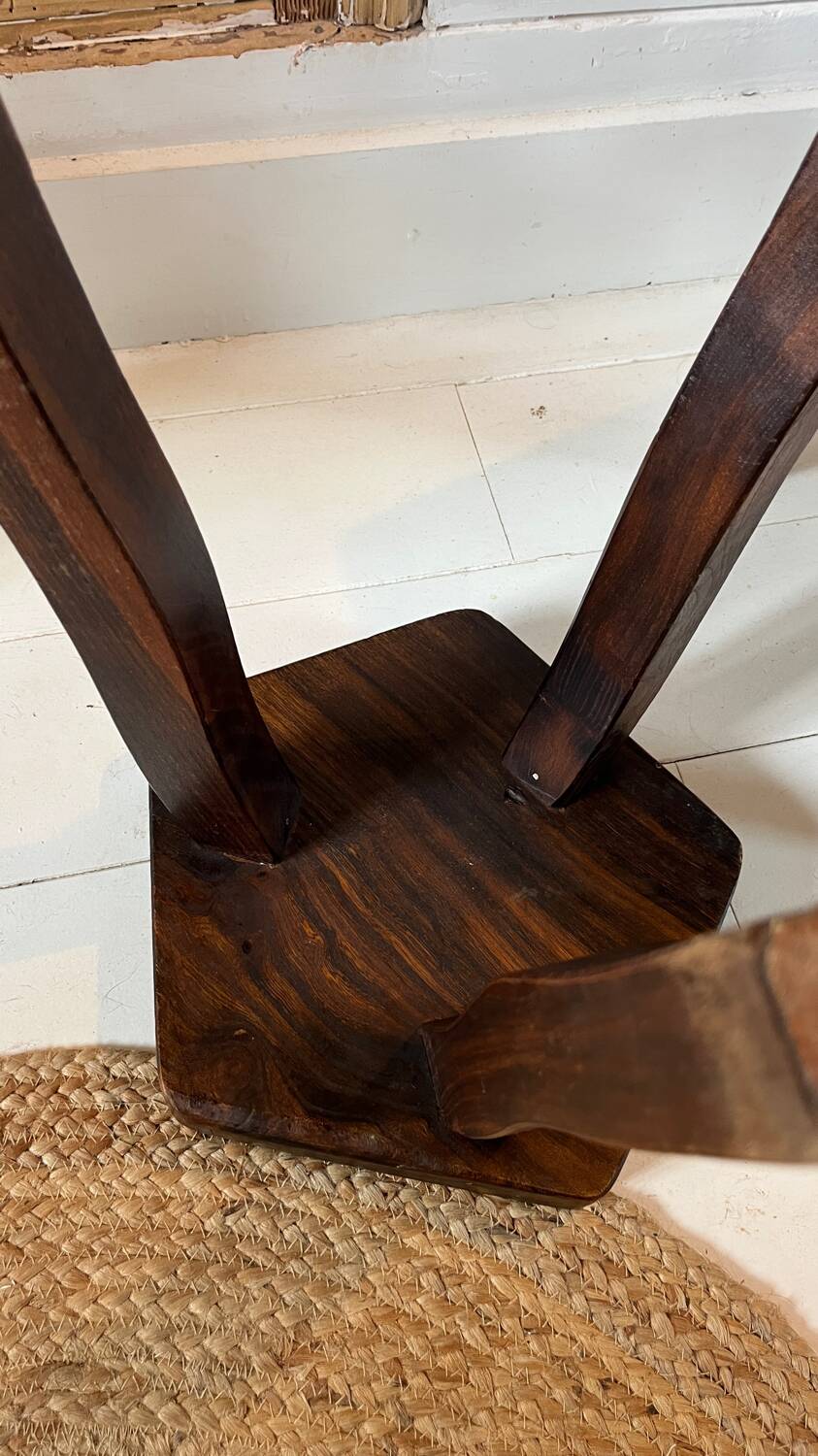Pair of vintage stools by Olavi Hänninen – Solid oak – 1950s