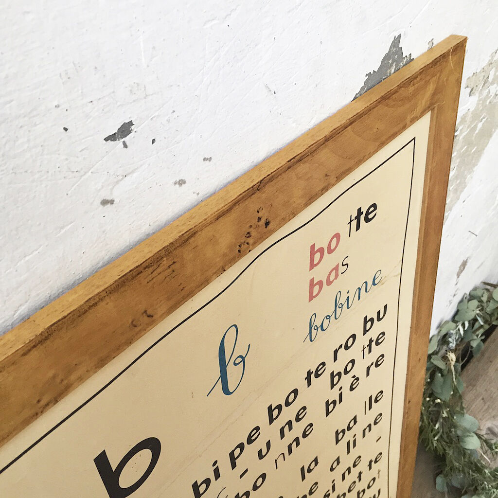 Affiche école encadrée lettre B
