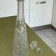 Long carafe with a cut Bohemian crystal stopper, design decor, 38.5 cm.