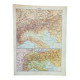 Old lithograph 1898, Alps, map, mountain • Engraving, Original plate